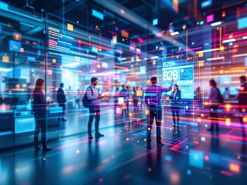 Tehnologie avansată în mediul de afaceri B2B.